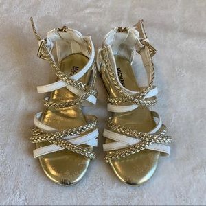 *Sold* Michael Michael Kors Gold White Sandals